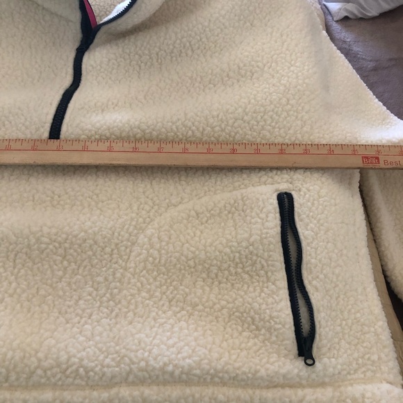 J. Crew Woman’s Sherpa Fleece Half-Zip Pullover Jacket X-Large Teddy Ivory - Picture 9 of 16